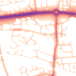 Daytime road noise heatmap for SS14 1QH