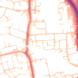 Daytime road noise heatmap for SS14 1SQ