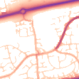 Daytime road noise heatmap for SS14 2FH