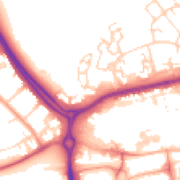 Daytime road noise heatmap for SS14 2FR