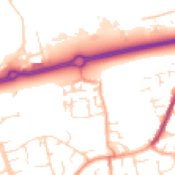 Daytime road noise heatmap for SS14 2GJ