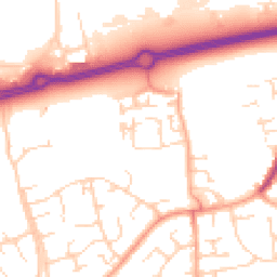 Daytime road noise heatmap for SS14 2LB
