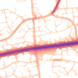 Daytime road noise heatmap for SS14 2PX