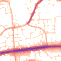 Daytime road noise heatmap for SS14 2QQ