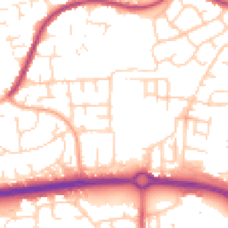 Daytime road noise heatmap for SS14 2RP