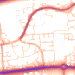 Daytime road noise heatmap for SS14 2RU