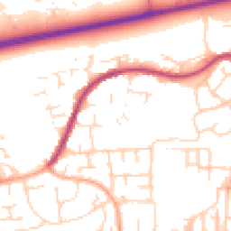 Daytime road noise heatmap for SS14 2SZ