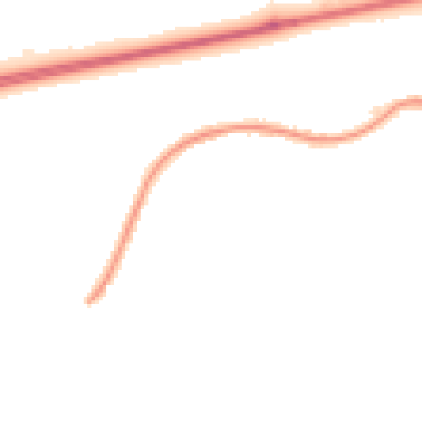 Night-time road noise heatmap for SS14 2SZ