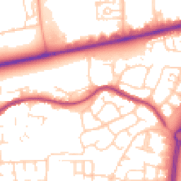 Daytime road noise heatmap for SS14 3JX