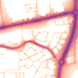 Daytime road noise heatmap for SS14 3LR