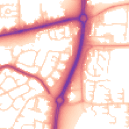 Daytime road noise heatmap for SS14 3ND