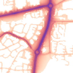Daytime road noise heatmap for SS14 3NE
