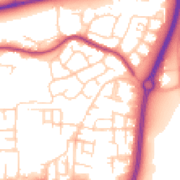 Daytime road noise heatmap for SS14 3PS