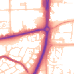 Daytime road noise heatmap for SS14 3QH