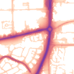Daytime road noise heatmap for SS14 3QQ