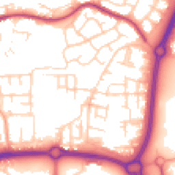 Daytime road noise heatmap for SS14 3RZ