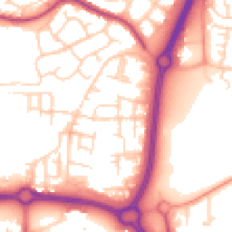 Daytime road noise heatmap for SS14 3SR
