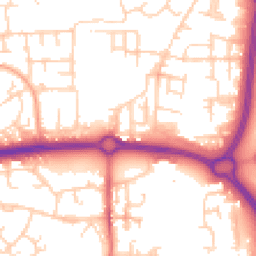 Daytime road noise heatmap for SS14 3SY