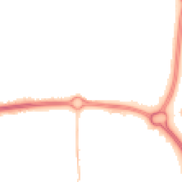Night-time road noise heatmap for SS14 3SY