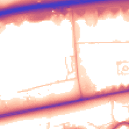 Daytime road noise heatmap for SS14 3TU