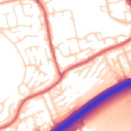 Daytime road noise heatmap for SS16 4NE