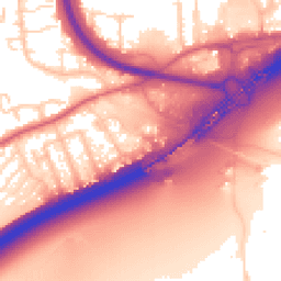 Daytime road noise heatmap for SS16 4TY