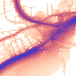 Daytime road noise heatmap for SS16 4TZ