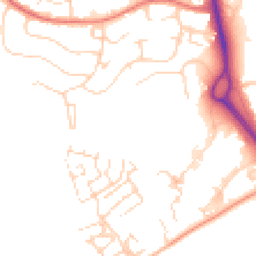 Daytime road noise heatmap for SS16 5NE