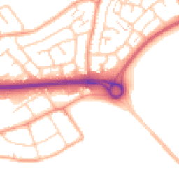 Daytime road noise heatmap for SS17 0BL