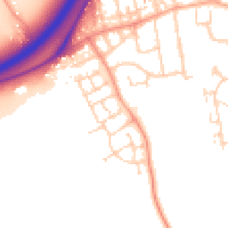 Daytime road noise heatmap for SS17 0FZ