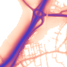 Daytime road noise heatmap for SS17 0GL