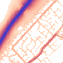 Daytime road noise heatmap for SS17 8AU