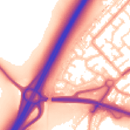 Daytime road noise heatmap for SS17 8QY