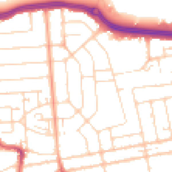Daytime road noise heatmap for SS2 4AL