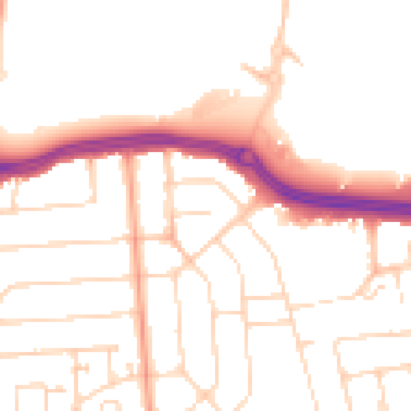 Daytime road noise heatmap for SS2 4AX