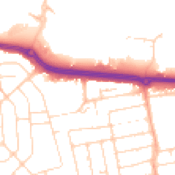 Daytime road noise heatmap for SS2 4BB