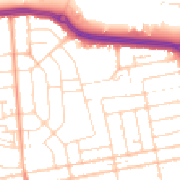 Daytime road noise heatmap for SS2 4BH