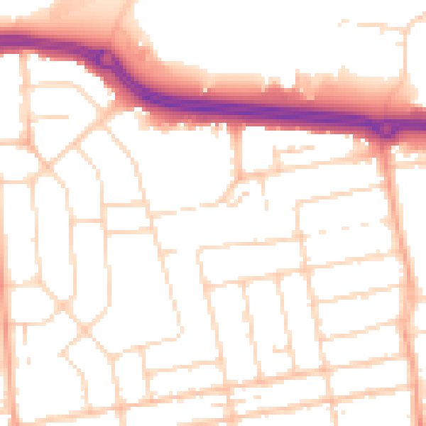 Daytime road noise heatmap for SS2 4BL