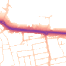 Daytime road noise heatmap for SS2 4BN