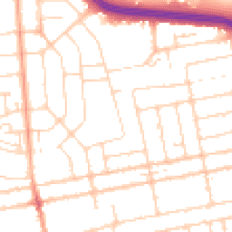 Daytime road noise heatmap for SS2 4DE