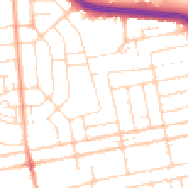 Daytime road noise heatmap for SS2 4DE
