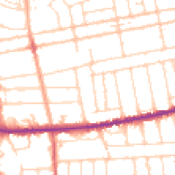 Daytime road noise heatmap for SS2 4JZ