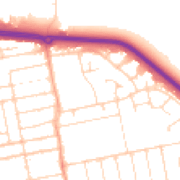 Daytime road noise heatmap for SS2 4QR