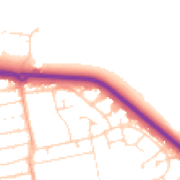 Daytime road noise heatmap for SS2 4QX