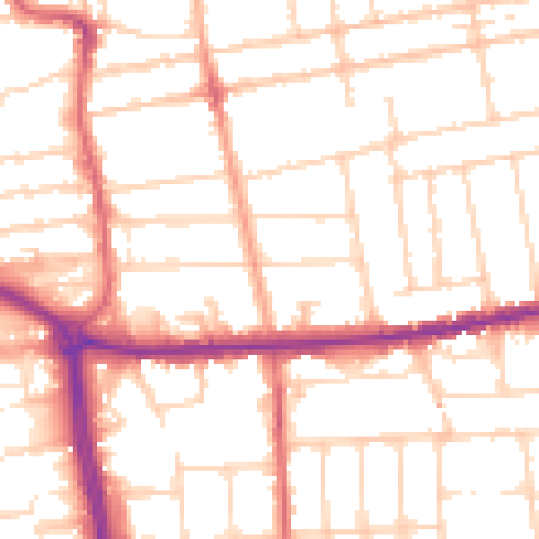 Daytime road noise heatmap for SS2 5LN