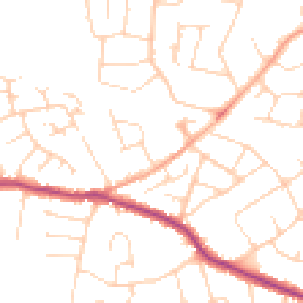 Daytime road noise heatmap for SS5 4AB
