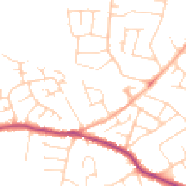 Daytime road noise heatmap for SS5 4AD