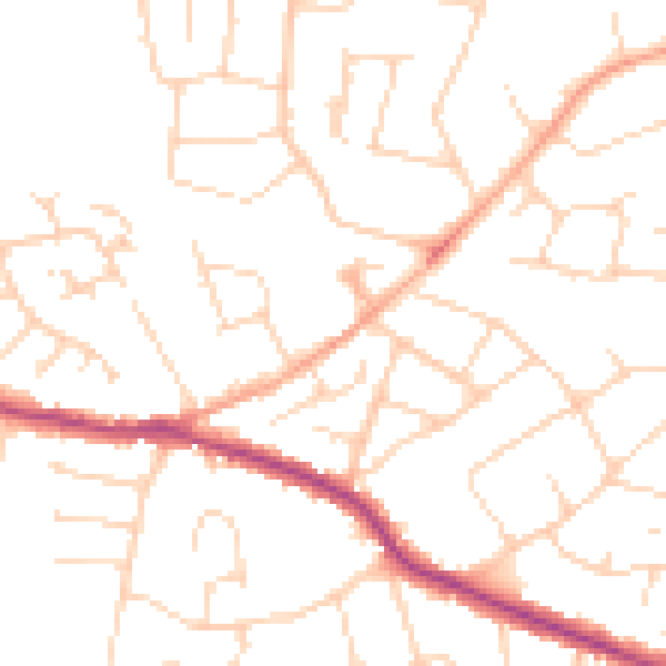 Daytime road noise heatmap for SS5 4AR