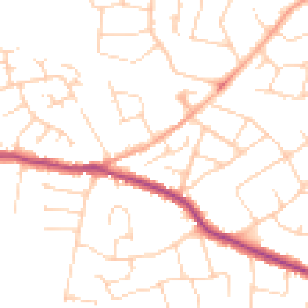 Daytime road noise heatmap for SS5 4AX