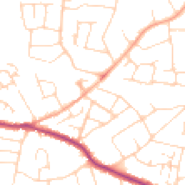 Daytime road noise heatmap for SS5 4BH